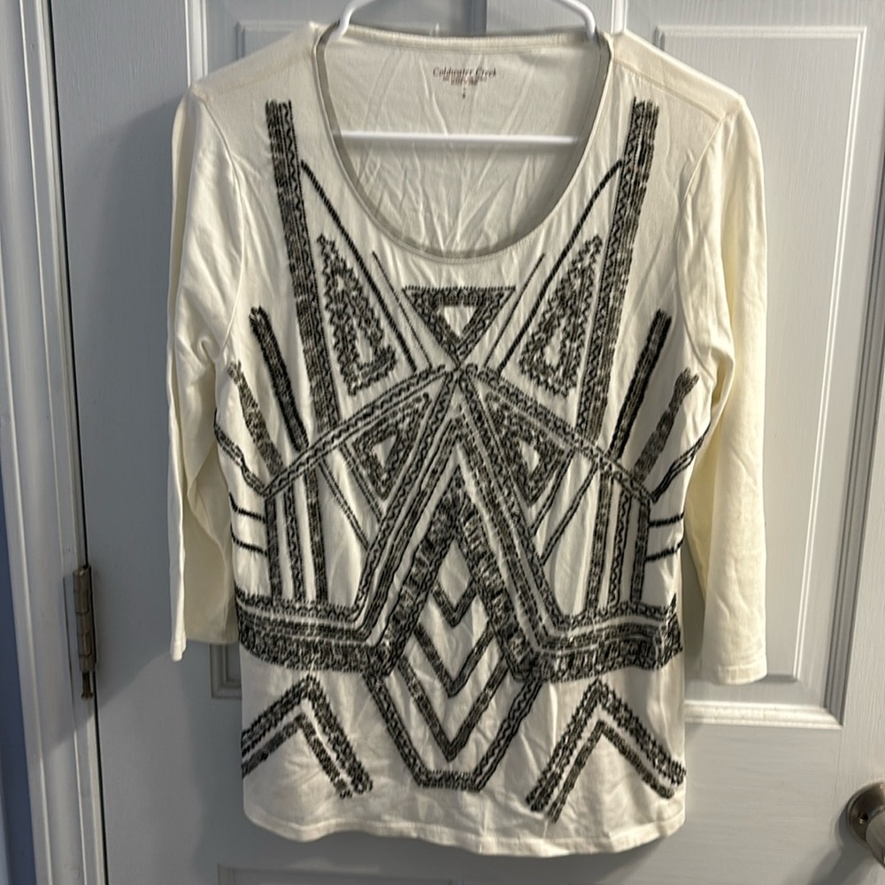 Vintage Coldwater Creek Beaded Shirt